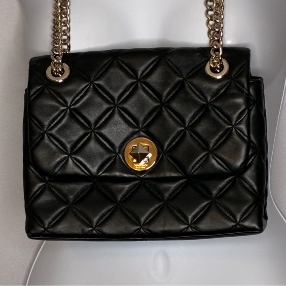 kate spade Handbags - Kate Spade Black Quilted Shoulder Bag with Gold Chain